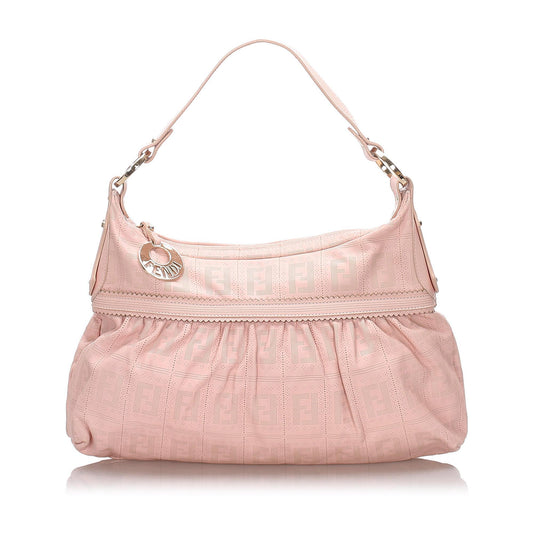 Fendi Zucca Perforated Leather Chef Shoulder Bag (SHG-12509)