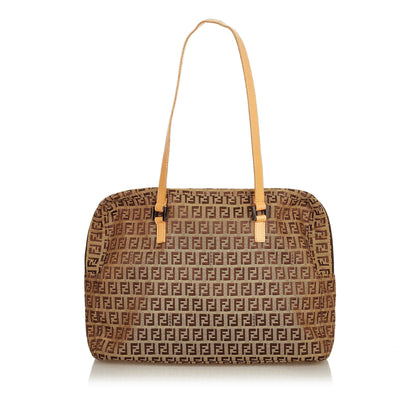 Fendi Zucchino Canvas Shoulder Bag