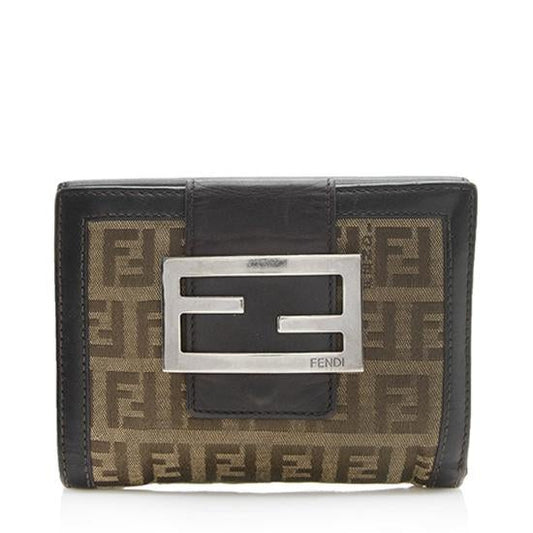 Fendi Zucchino Compact Wallet