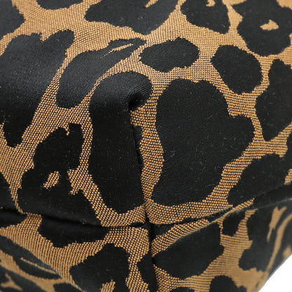 Fendi Bicolor Leopard Chef Medium Shoulder Bag