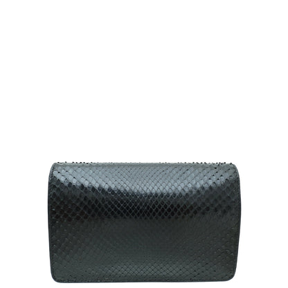 Fendi Black Tube Python Wallet On Chain