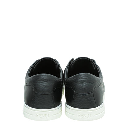 Fendi Black Zucca Womens Rockoclick Slip on Sneakers 39
