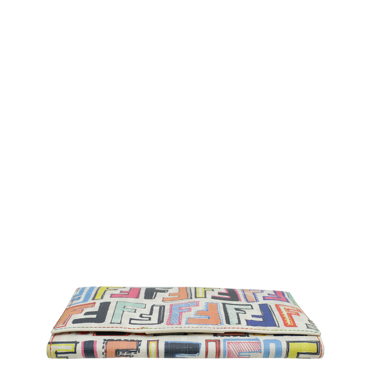 Fendi White Multicolor Zucca Continental Wallet