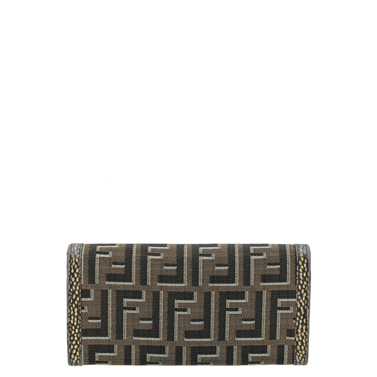 Fendi Metallic Tobacco Zucca Continental Wallet