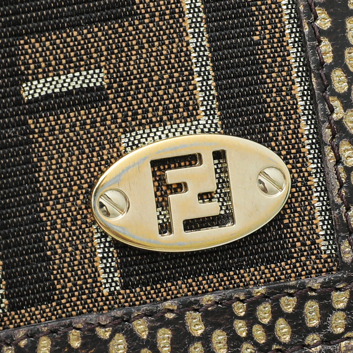 Fendi Metallic Tobacco Zucca Continental Wallet