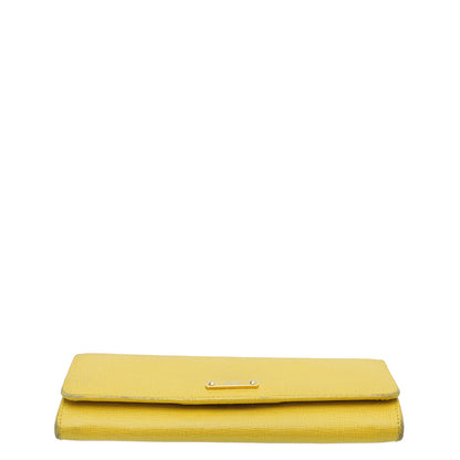 Fendi Yellow Elite Crayons Continental Wallet