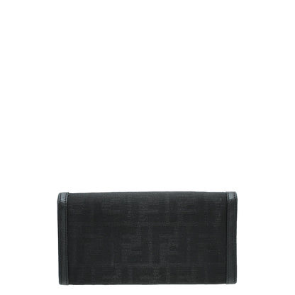 Fendi Black Zucca Continental Wallet