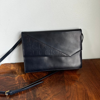 The Swan -Orvis bags Gucci GG Crossbody/Shoulder/Clutch Bag in Navy Leather