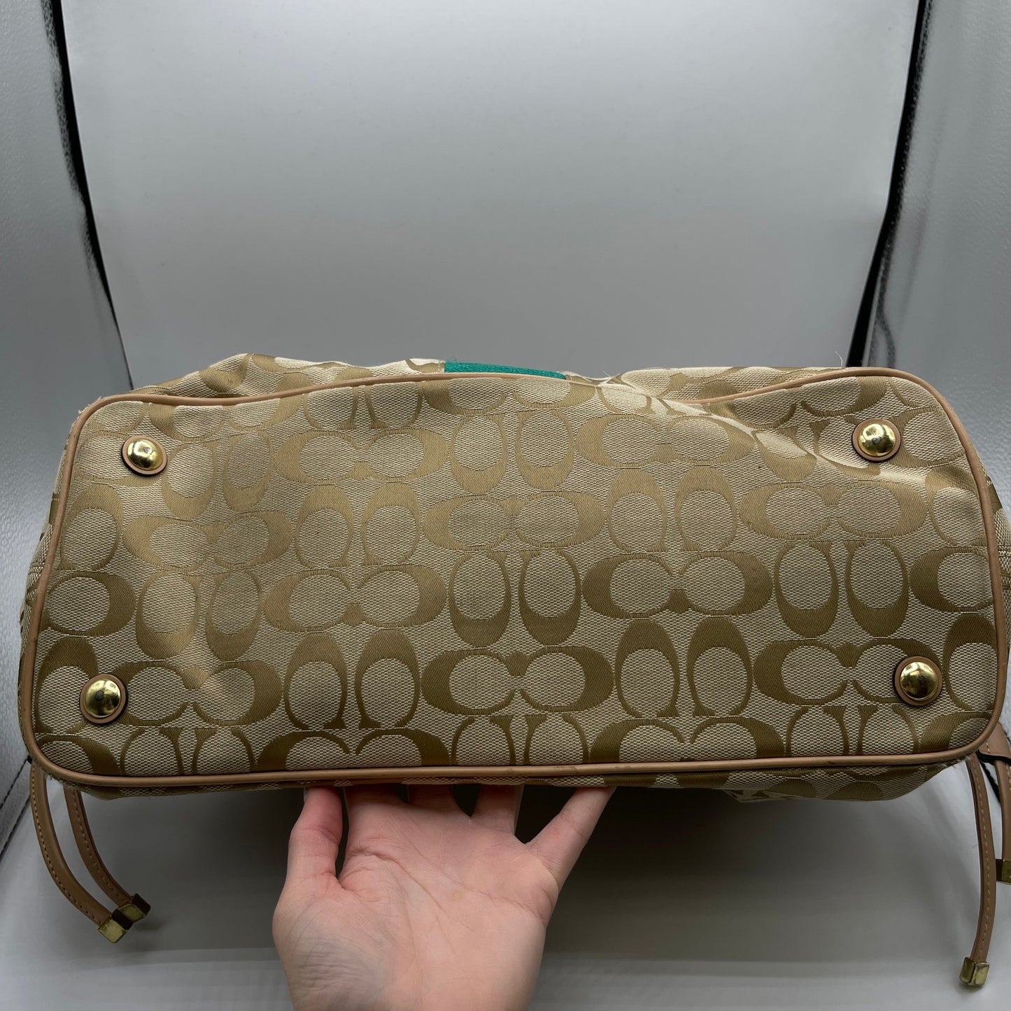 HANDBAG DESIGNER by COACH In TAN, Size: MEDIUM