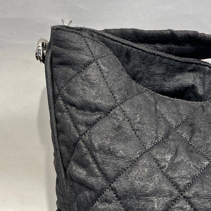 Chanel Hand Bag Cotton BLK