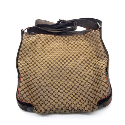 CELINE Shoulder Bag Canvas / leather Brown type Macadam all over pattern Shoulder Bag unisex Secondhand