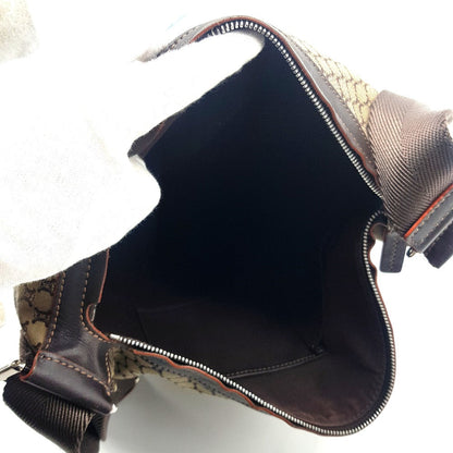 CELINE Shoulder Bag Canvas / leather Brown type Macadam all over pattern Shoulder Bag unisex Secondhand