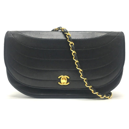 CHANEL Shoulder Bag lambskin black CCCOCO Mark Pochette Women Used