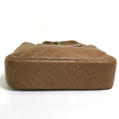 CHANEL Handbag lambskin Brown Matrasse CC COCO Mark Women Used