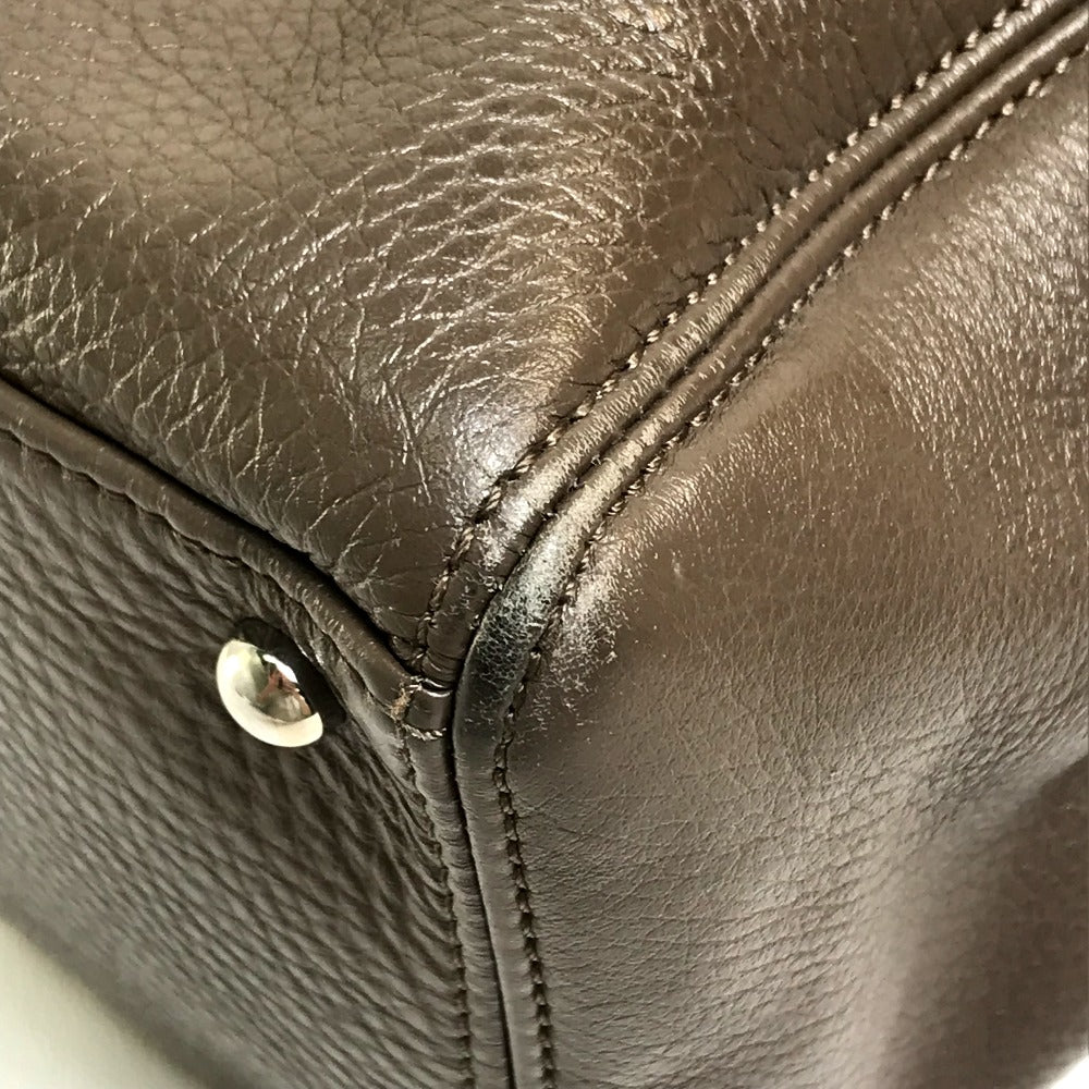 CHANEL Tote Bag A15206 Calf leather Brown type CC COCO Mark Executive Women Used