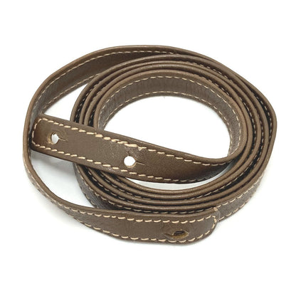 CELINE Shoulder Bag leather Brown logoMetal vintage Women Used