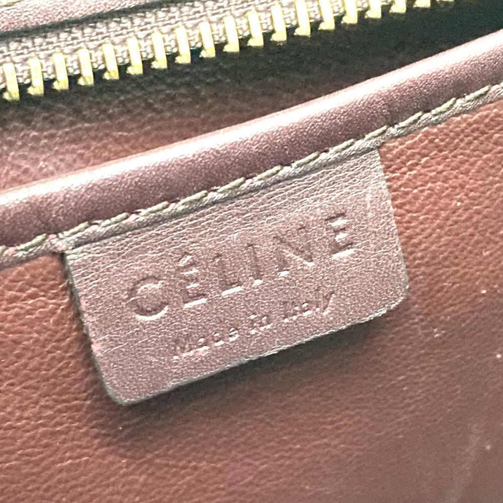 CELINE Handbag 168243 Leather / suede Brown x beige luggage nano shopper Women Secondhand