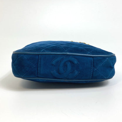 CHANEL Handbag suede blue COCO Mark CC Matrasse Chain Women Used