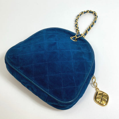 CHANEL Handbag suede blue COCO Mark CC Matrasse Chain Women Used