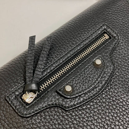 BALENCIAGA Shoulder Bag 444168 leather black Chain wallet Women