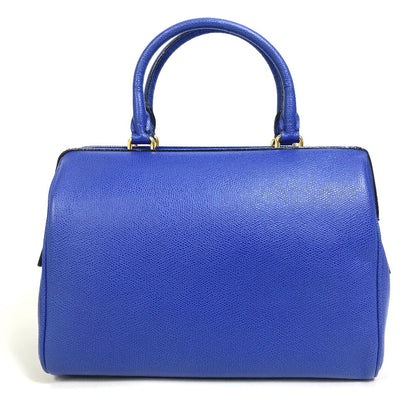CELINE Handbag leather blue Women Used