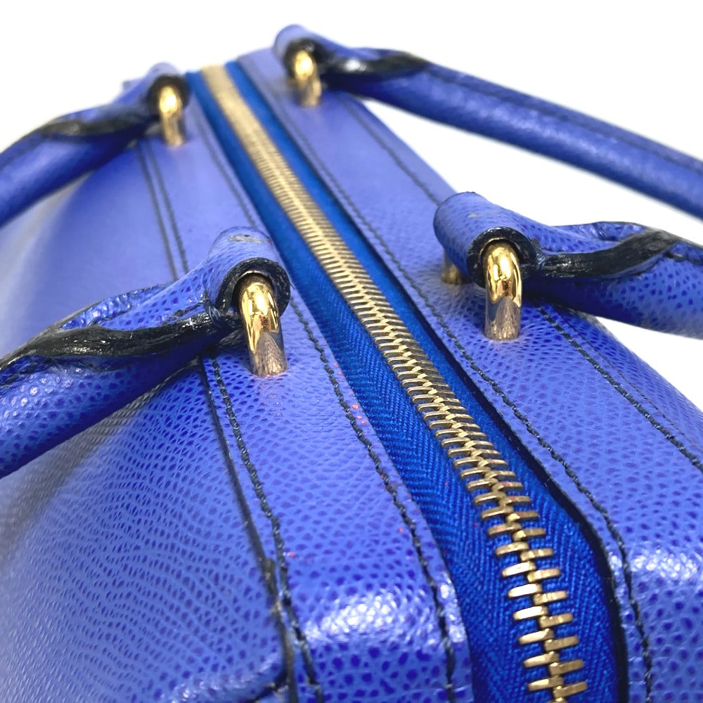 CELINE Handbag leather blue Women Used