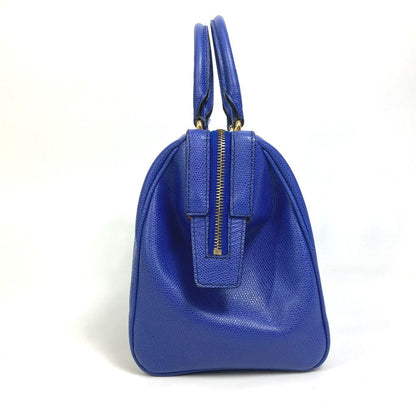 CELINE Handbag leather blue Women Used