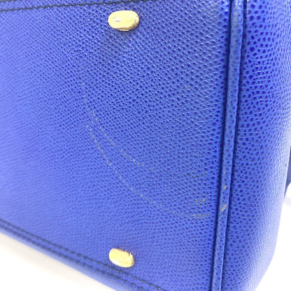 CELINE Handbag leather blue Women Used