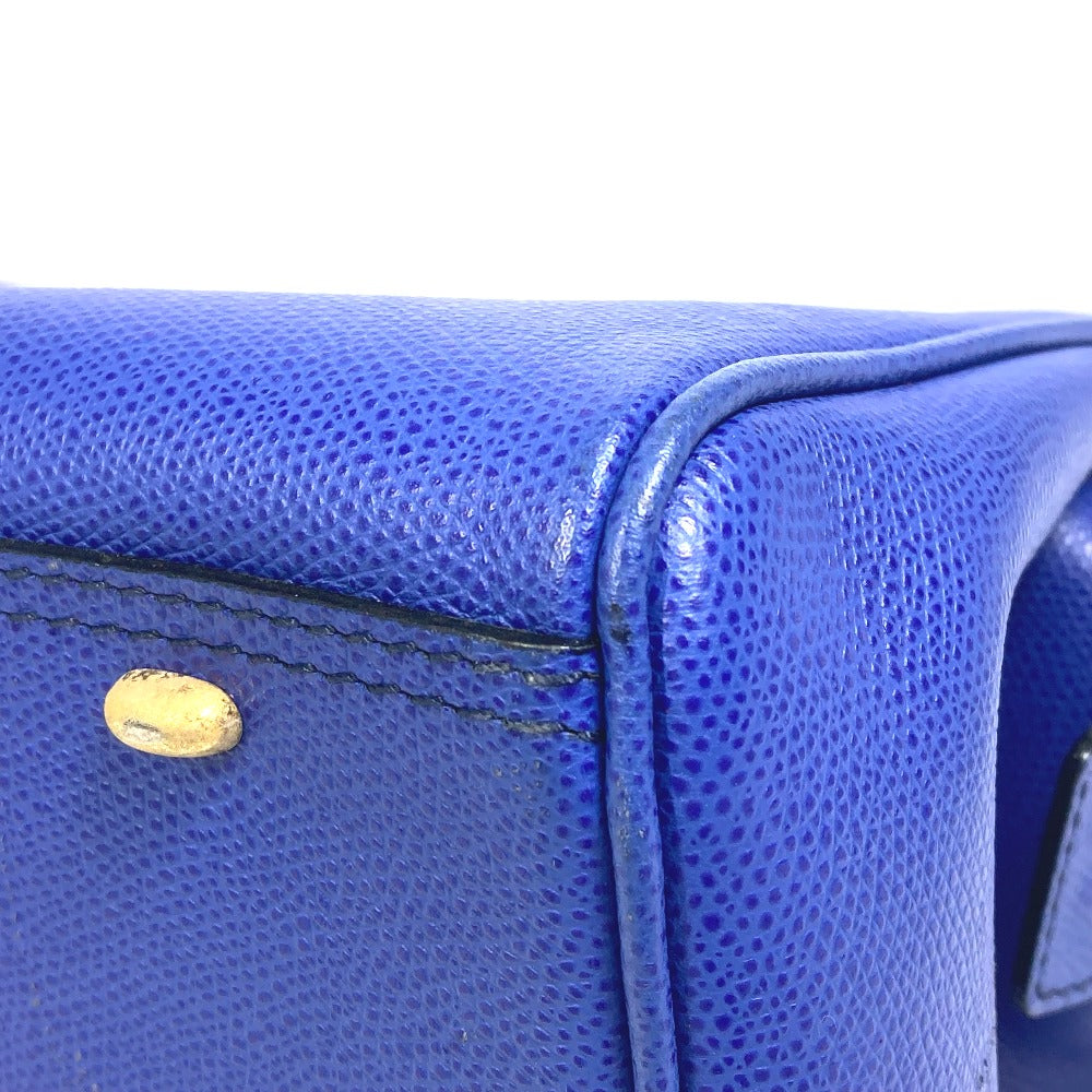 CELINE Handbag leather blue Women Used