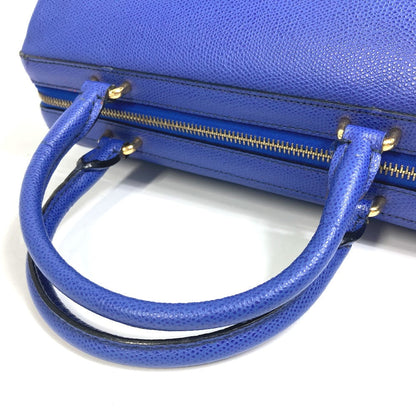CELINE Handbag leather blue Women Used