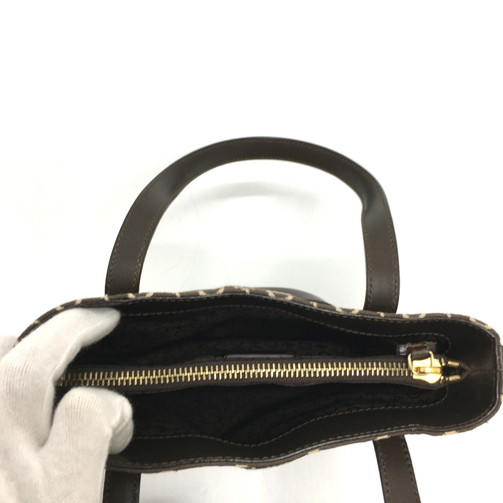CELINE Handbag Canvas / leather Brown Macadam vintage Women Used