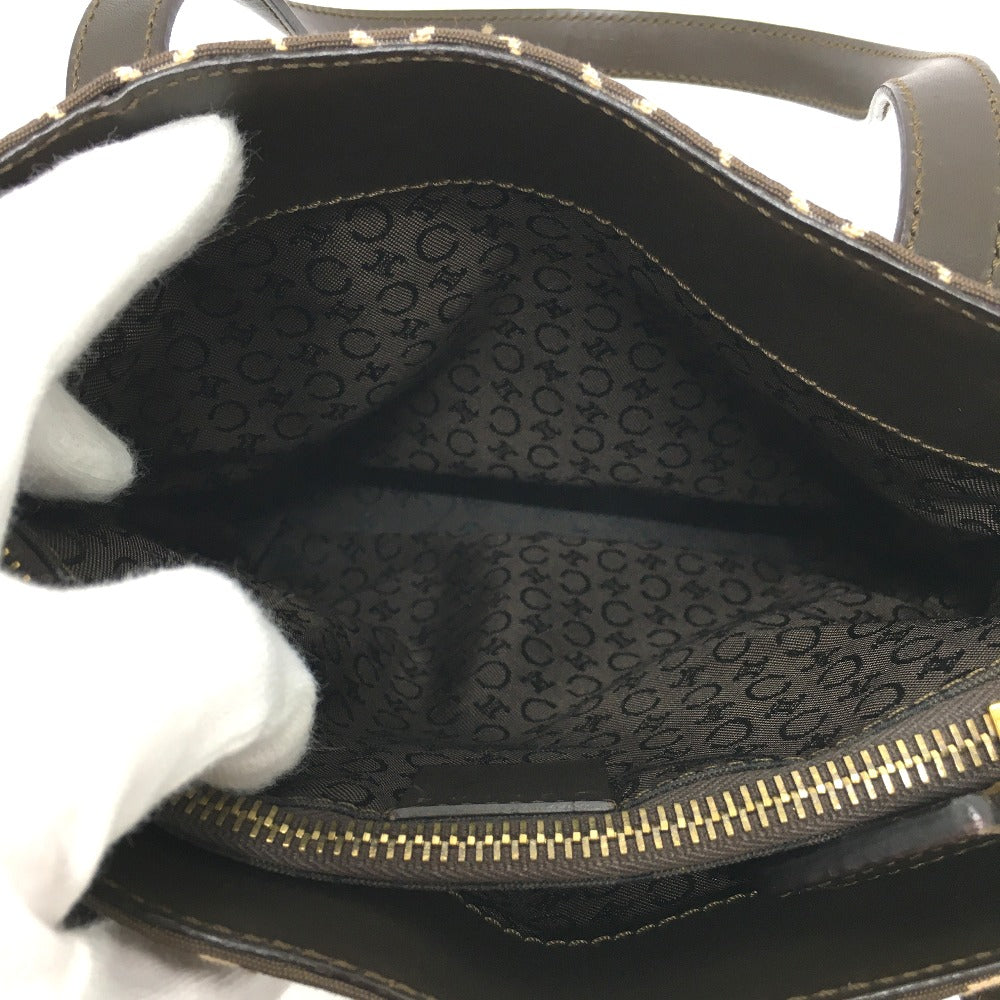 CELINE Handbag Canvas / leather Brown Macadam vintage Women Used