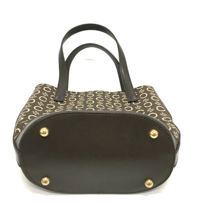 CELINE Handbag Canvas / leather Brown Macadam vintage Women Used