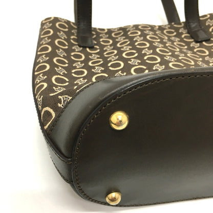 CELINE Handbag Canvas / leather Brown Macadam vintage Women Used