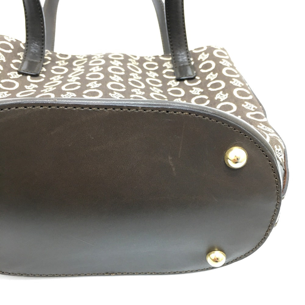 CELINE Handbag Canvas / leather Brown Macadam vintage Women Used