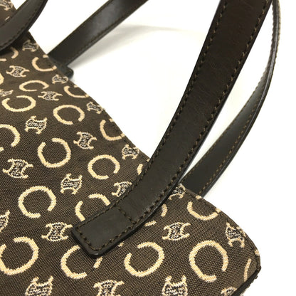 CELINE Handbag Canvas / leather Brown Macadam vintage Women Used