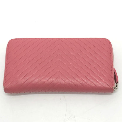 CHANEL Long Wallet Purse A50097 Caviar skin pink CC COCO Mark Wallet Women