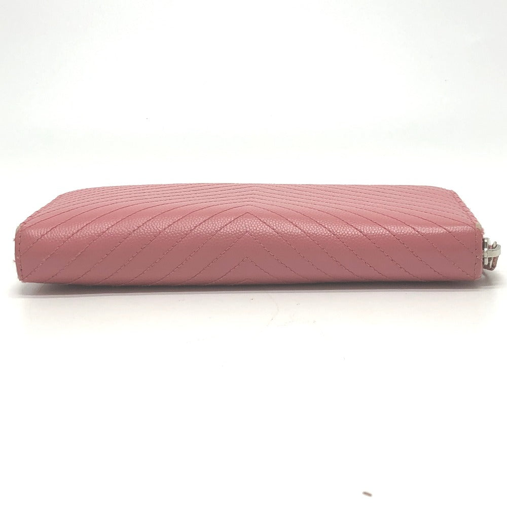 CHANEL Long Wallet Purse A50097 Caviar skin pink CC COCO Mark Wallet Women