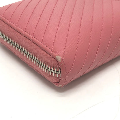 CHANEL Long Wallet Purse A50097 Caviar skin pink CC COCO Mark Wallet Women