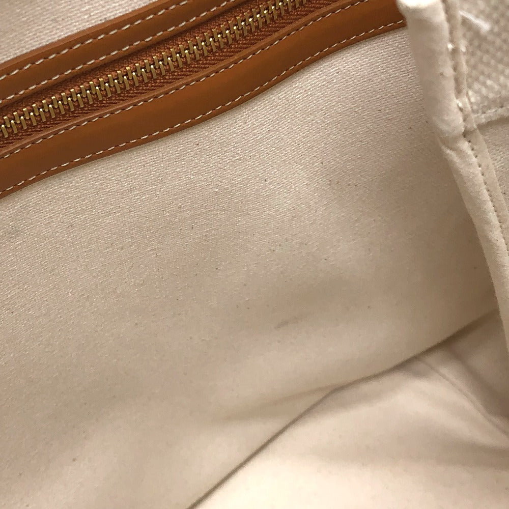 CELINE Tote Bag Canvas / leather white logo Tote Bag Women Used