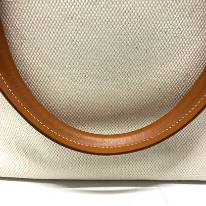 CELINE Tote Bag Canvas / leather white logo Tote Bag Women Used