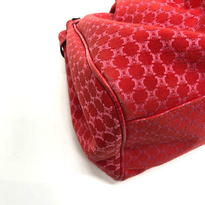 CELINE Handbag Canvas / leather Red type Macadam Women Secondhand