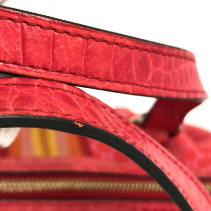 CELINE Handbag Canvas / leather Red type Macadam Women Secondhand