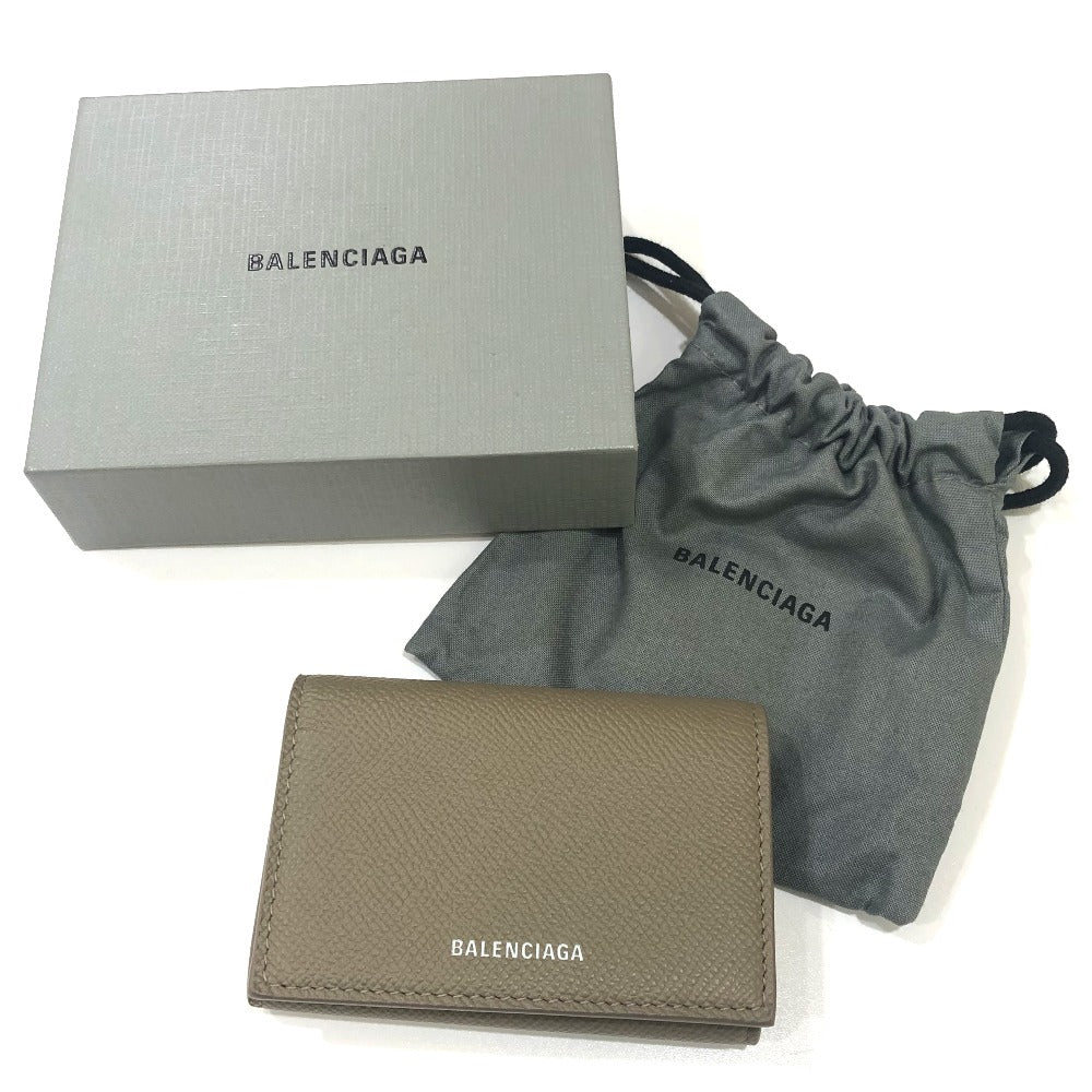 BALENCIAGA Card Case 581099 leather Brown type Ville Accordion Wallet Women