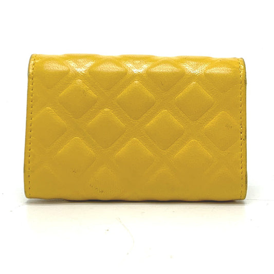 CHANEL Key case Key holder  Calfskin yellow COCO Mark Diamond CC Women Used