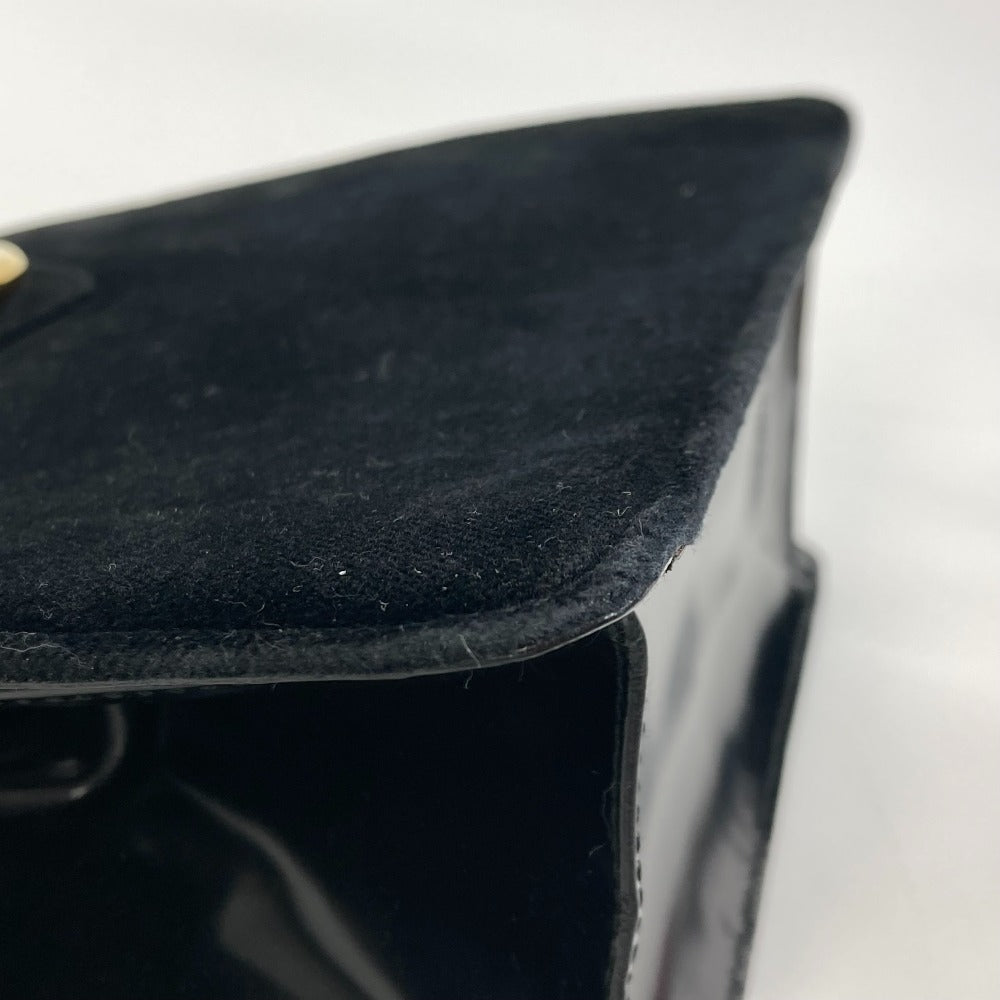 CELINE Shoulder Bag Velor / leather black Gamaguchi vintage Women Secondhand