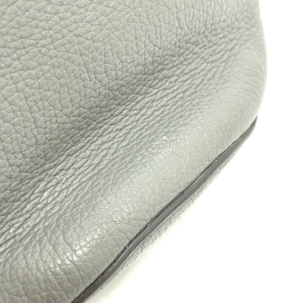 CELINE Handbag 187243 leather gray Big bag Bucket Women Secondhand