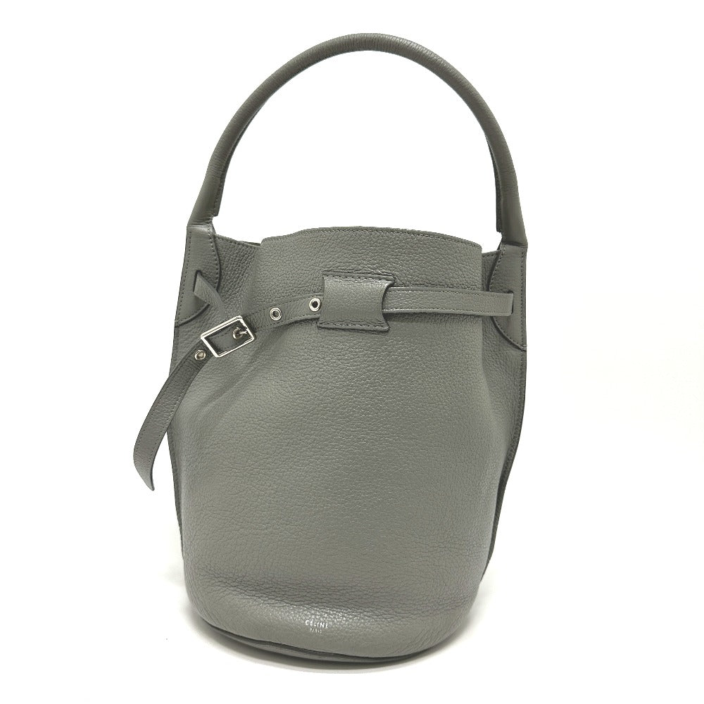 CELINE Handbag 187243 leather gray Big bag Bucket Women Secondhand