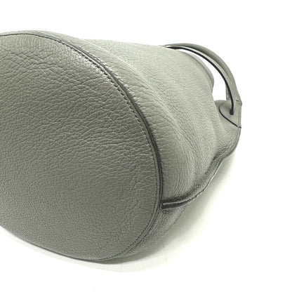 CELINE Handbag 187243 leather gray Big bag Bucket Women Secondhand