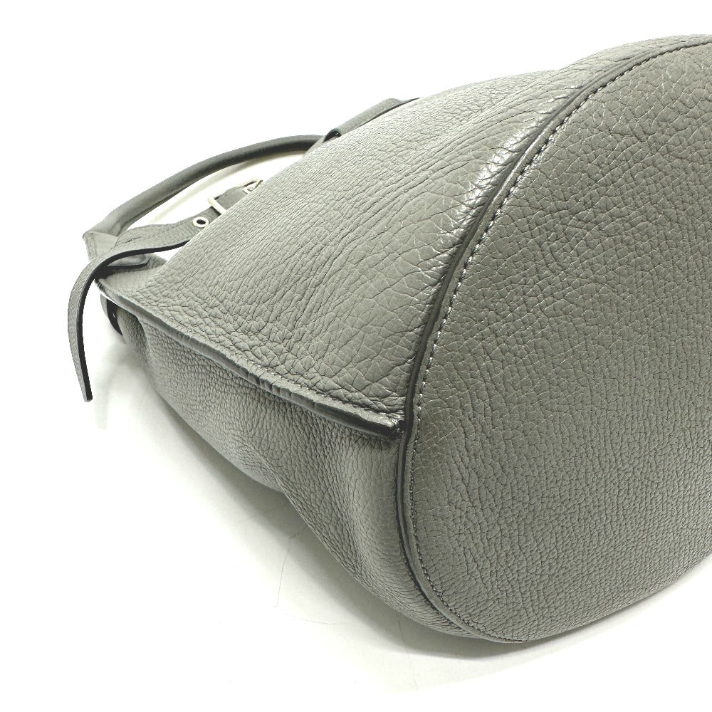 CELINE Handbag 187243 leather gray Big bag Bucket Women Secondhand